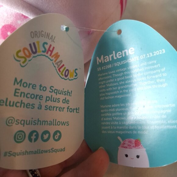 Squishmallow Food Marlene the Strawberry Cereal Scented 5 Inch Soft Plush Pink - Picture 4 of 8